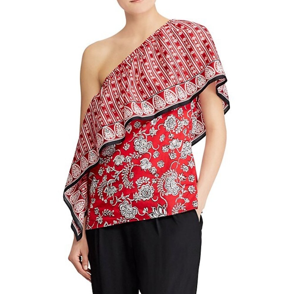 Lauren Ralph Lauren Charlaine One-Shoulder Top XL